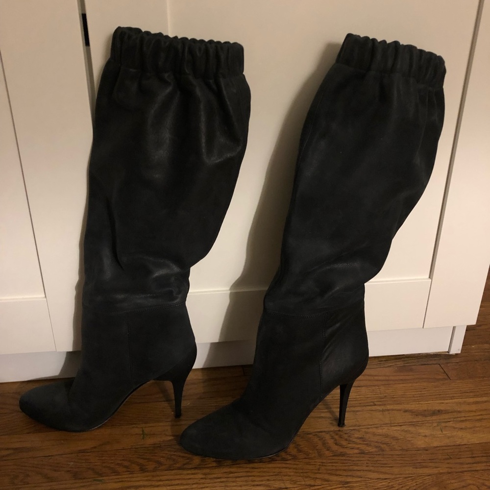 Furla, Italian black boots,
